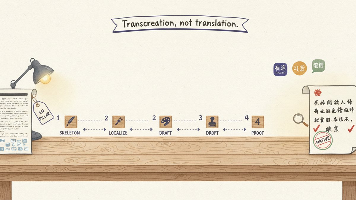 Bilingual Content Pipeline: EN Pillar → Native zh Post in 4 Steps