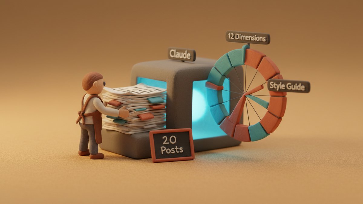 Build a Brand Voice Analyzer with Claude: Feed It 20 Posts, Get Back a 12-Dimension Style Guide
