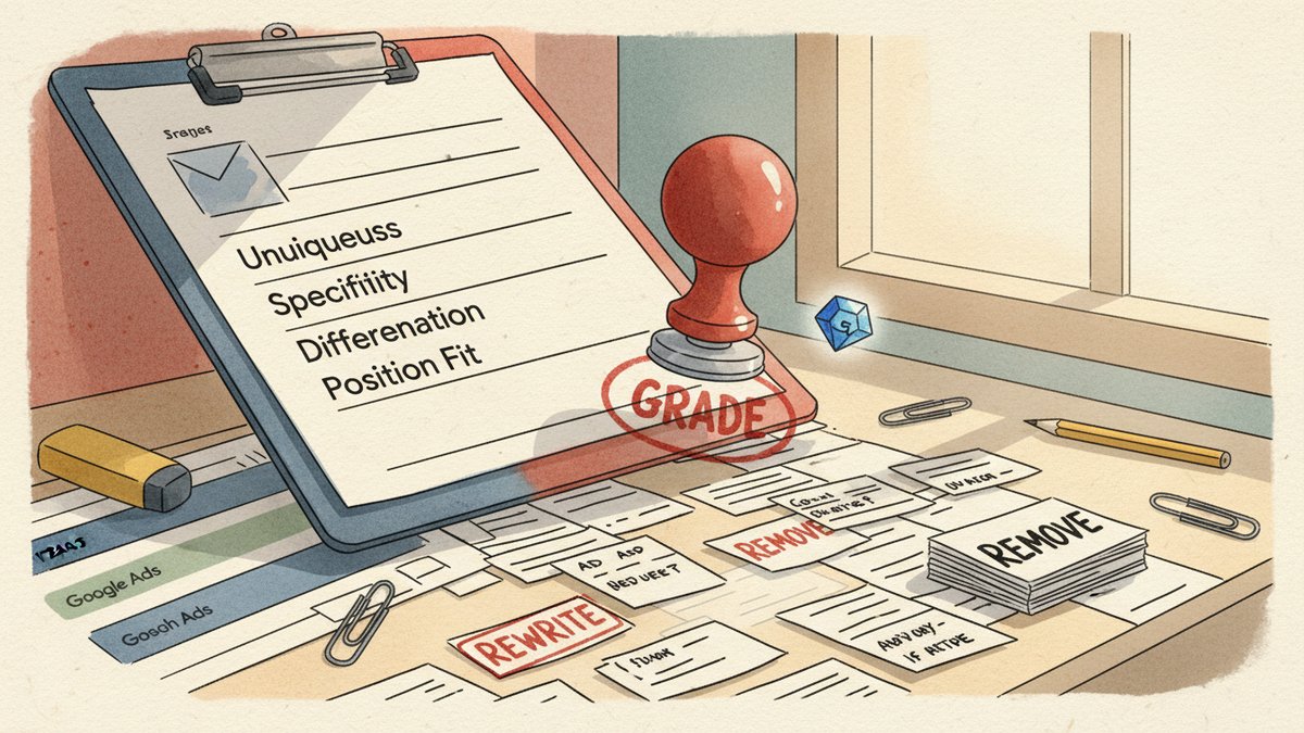 Google Ads RSA: Find 30 Low-Quality Pins With Gemini, Rewrite All in 90 Minutes