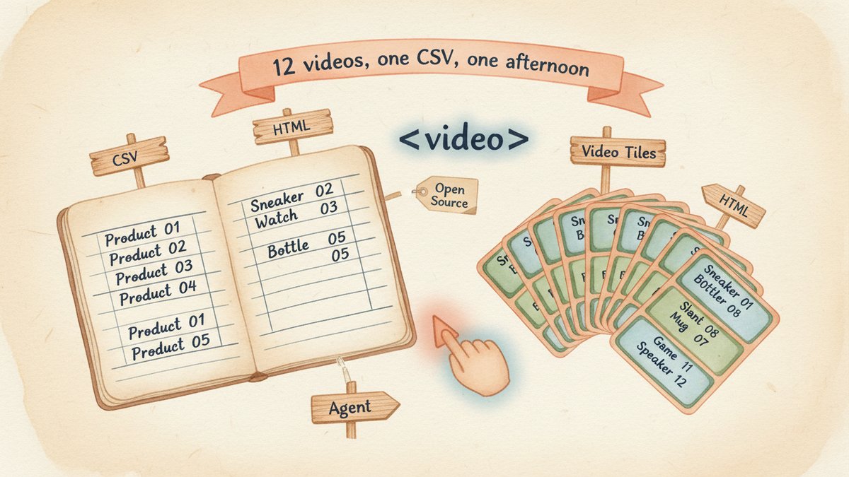 I Made 12 Product Launch Videos From One CSV in an Afternoon. Here's the Framework.