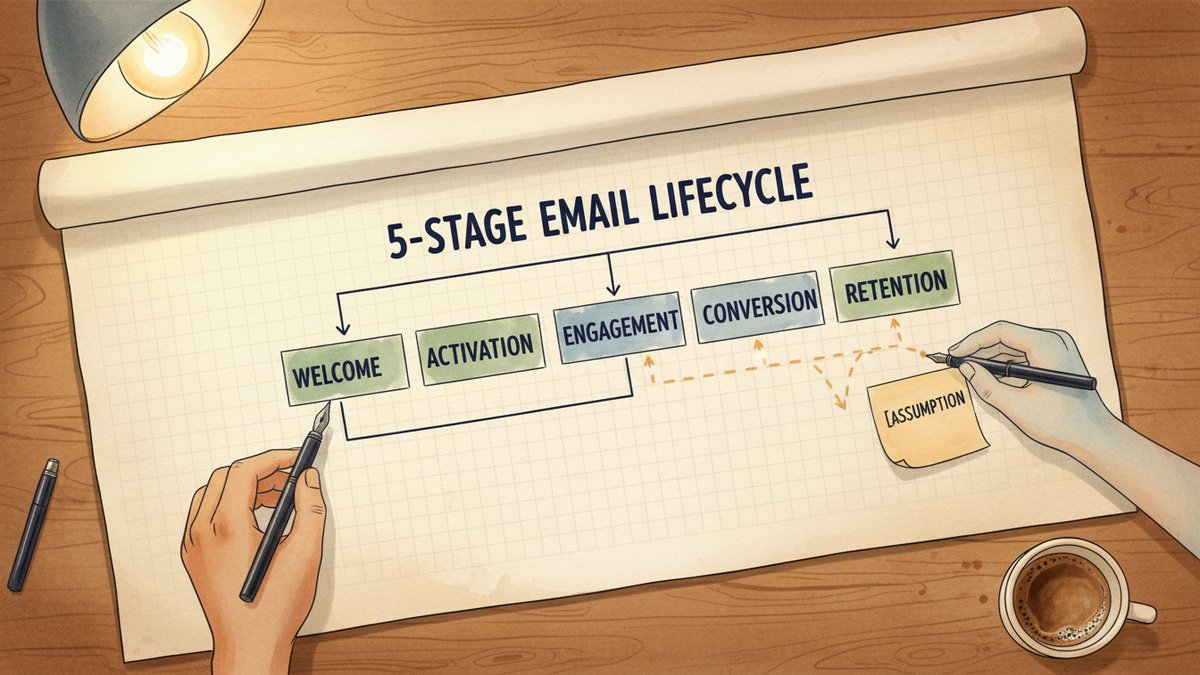 Lifecycle automation mapping: use AI as your email strategist — design 5-stage nurture flows in a single Claude session