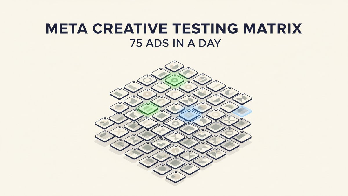 Meta Creative Testing Matrix: 75 Ads in a Day (3 × 5 × 5)