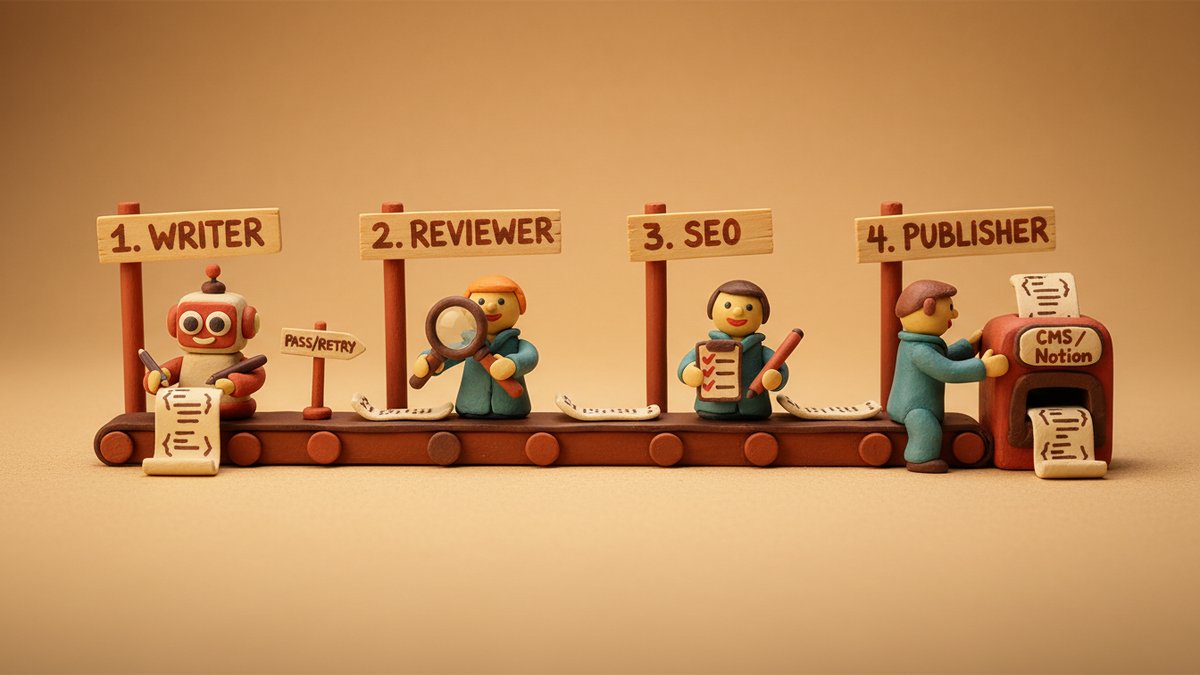 n8n Multi-Agent Content Pipeline: Writer → Reviewer → SEO Checker → Publisher (Full Workflow JSON)