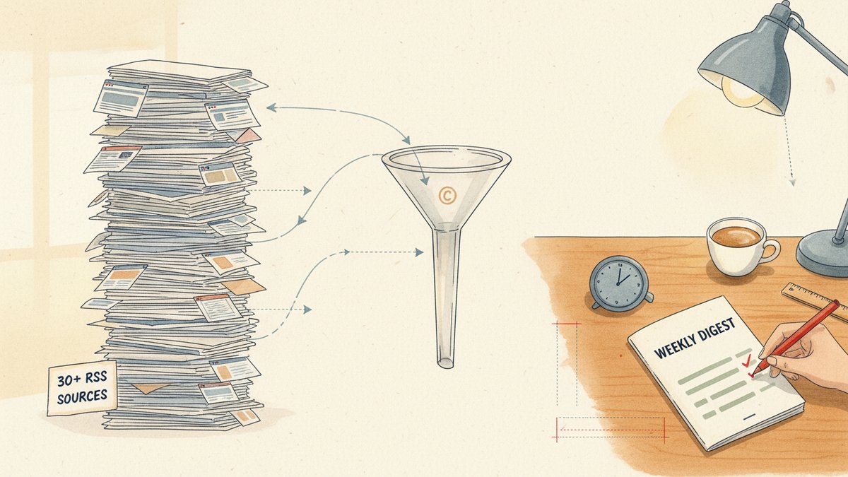 Newsletter Curation with Claude + RSS: Turn 30+ Industry Blogs Into a Weekly Digest in 30 Minutes