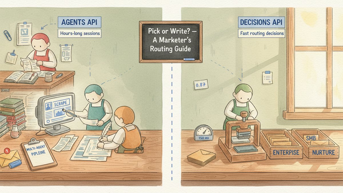 OpenAI 的 Agents API 与 Decisions API 对比：什么时候该用哪一个（以及如何塞进你的营销技术栈）