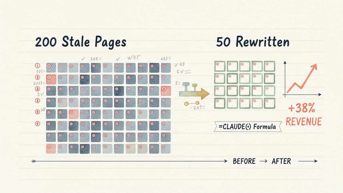 Refresh 50 Stale Product Pages, Lift a Client's Revenue 38% in 90 Days (Claude + Sheets)