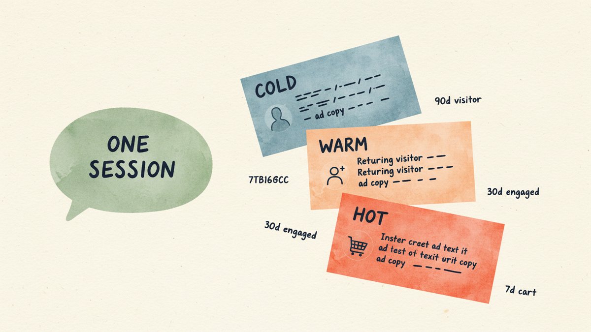 Retargeting Copy Cold/Warm/Hot: One Claude Session, Three Funnel Stages