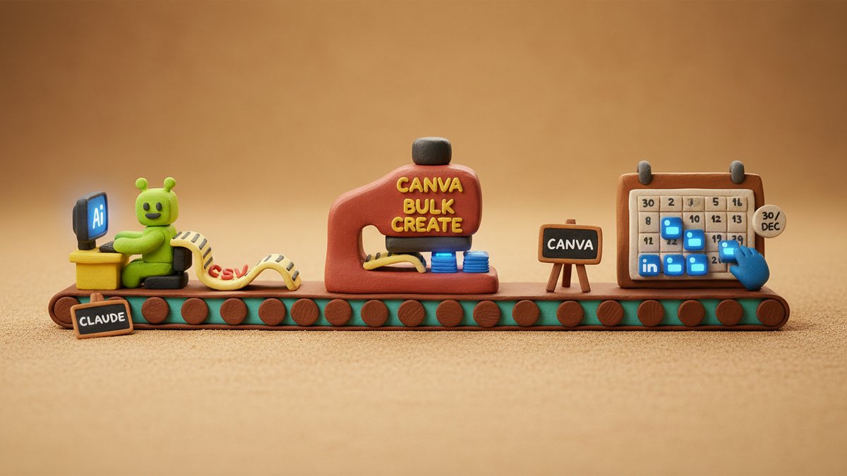 Schedule 30 LinkedIn Carousels in 90 Min: Canva + Claude Pipeline