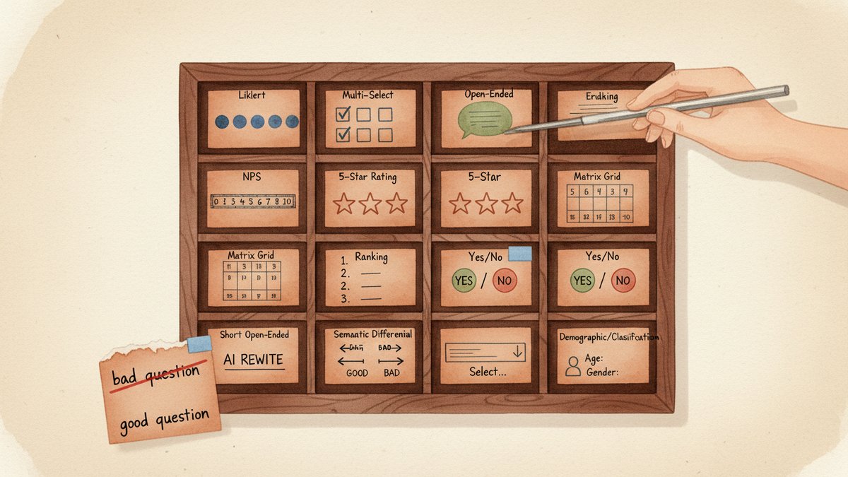 12 Survey Question Types: When to Use Each (and How AI Can Fix a Bad One)