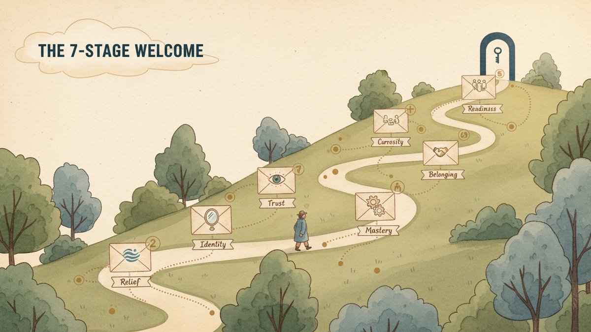 Welcome series architecture: 7 emails for 7 onboarding stages