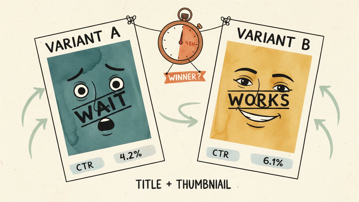 YouTube Title + Thumbnail A/B Testing: How to Pick the Winner in 48 Hours
